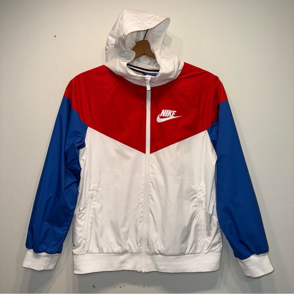 Nike Kids Jacket - Red, Blue, and White